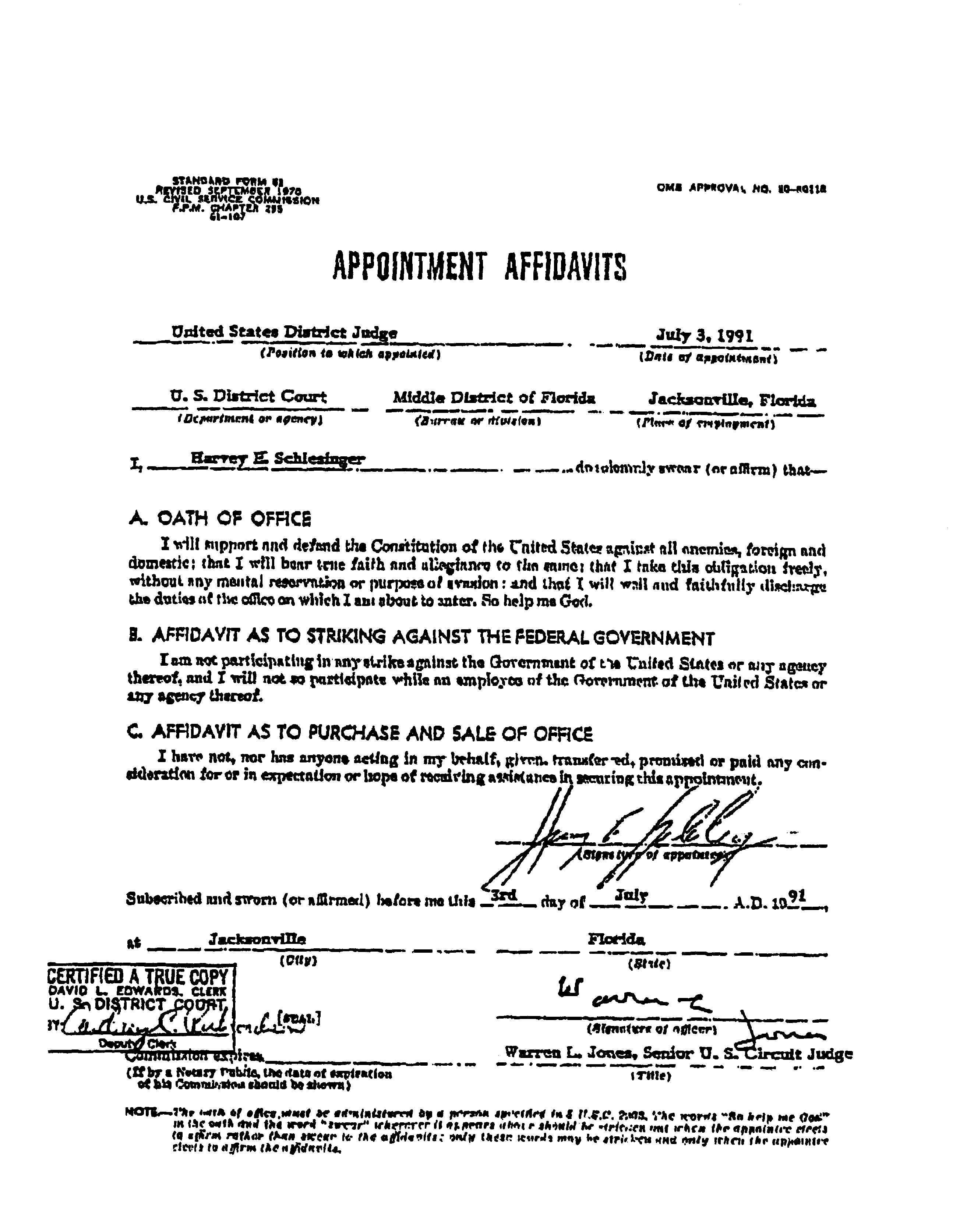 affidavit sample